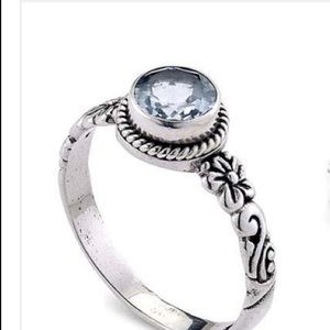 Samuel B Sterling Silver Blue Topaz Ring